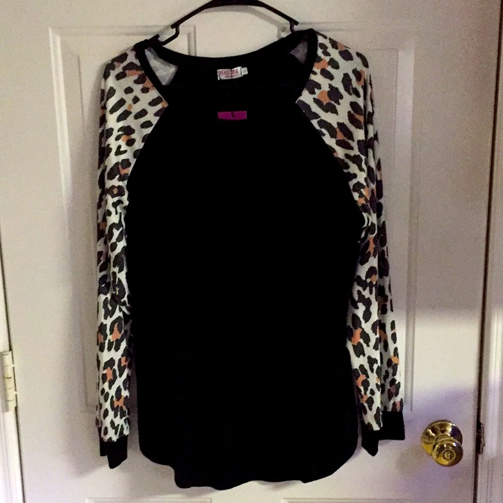 NWT Leopard Long Sleeve Tee L